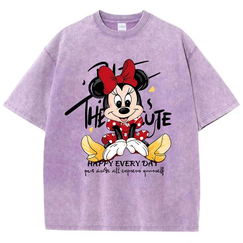 Disney minnie Egér Boldog Egy-egy Egynapi út T shirts Női Födémgerenda amerika retro Gyapot tees normcore Közeg strecth Episztola T Ing