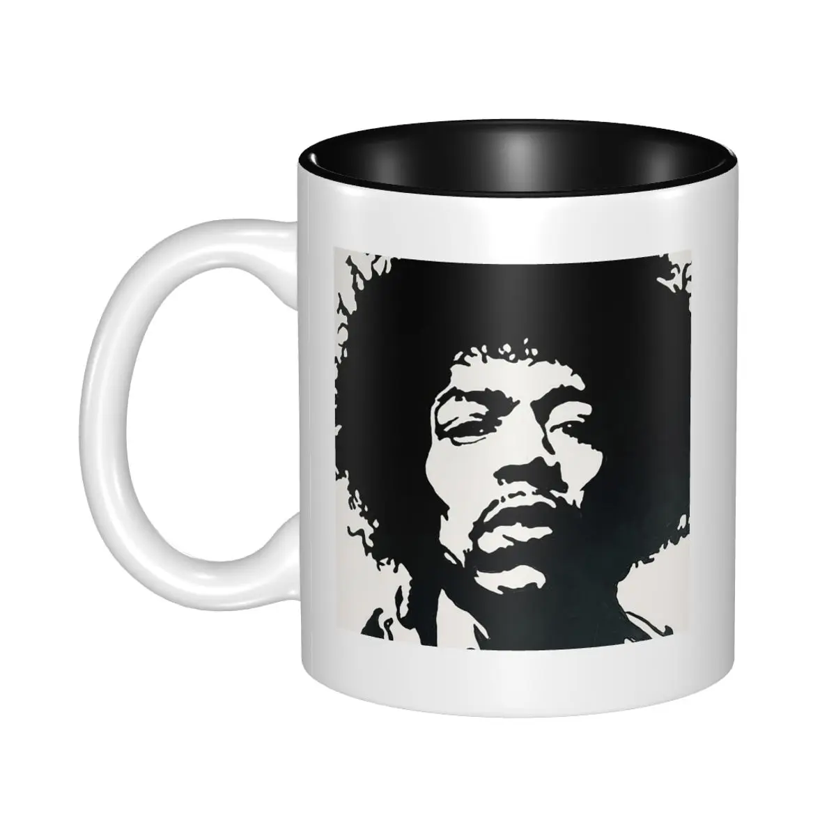 Hendrix Style Pop Art - Retro Music Legend Portrait Mug Funny Ceramic Coffee Cups Tea Mugs Milk Cup Drinkware Gift for Friends