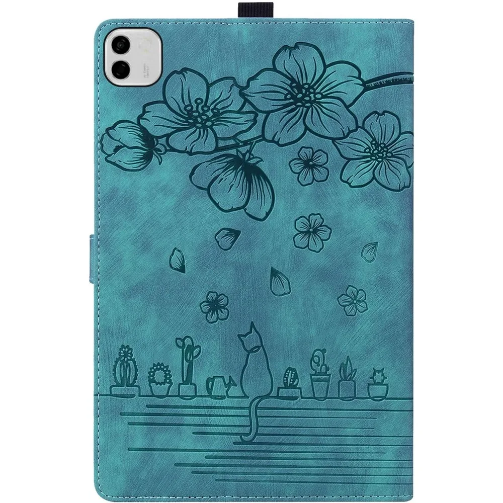 �tui pour tablette en cuir PU gaufr� motif dessin anim� mignon, housse antichoc avec support r�glable