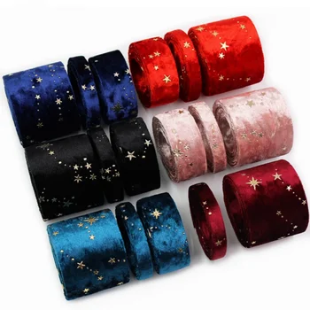 Double-Sided Velvet Star Ribbon 1