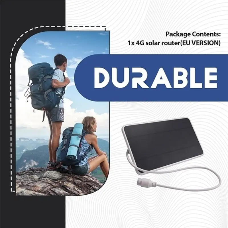 Reliable-Solar Powered 4G Wifi Router, 6W 4G Router, Wifi Repeater, IP66 Waterproof, EU VERSION One Machine,Solar Powered 4G