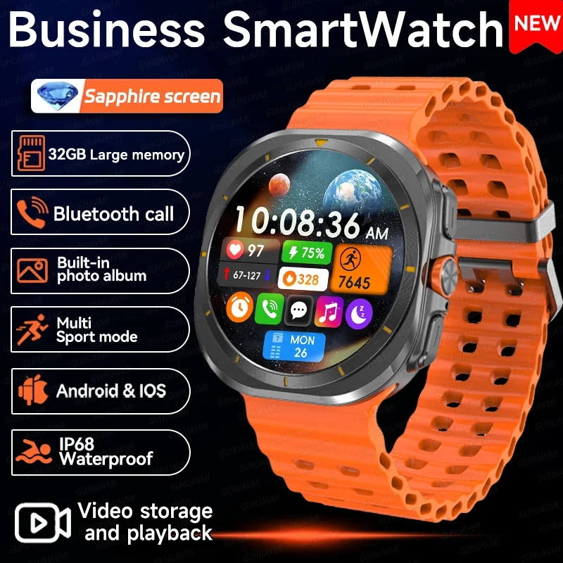 

2025 New DT Ultra 7 SmartWatch Men 32GB Memory GPS+IP68 waterproof AMOLED HD Sapphire Screen Bluetooth Call 1.5 Inch Smart Watch