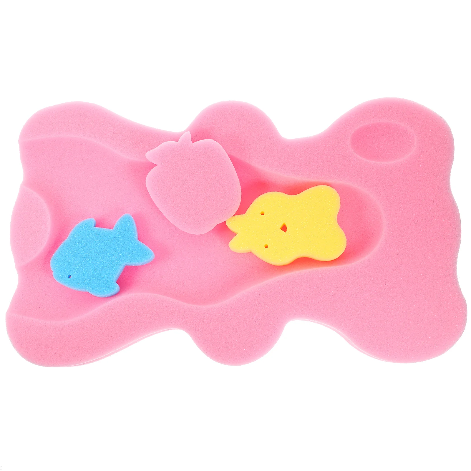 

Sponge Mat Infant Baby Bath Cushion Foldable Newborn Bath Pad Gentle Support Comfort for Toddler Bathtime