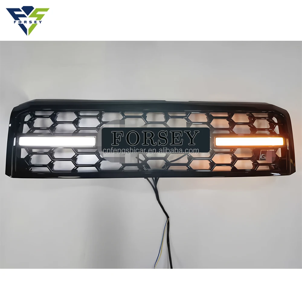 الشبكة الأمامية مع شبكات أضواء LED لسلسلة Landcruiser 70/75/76/79 2007-2016 شبكة المصد الأمامي Land Cruiser LC70