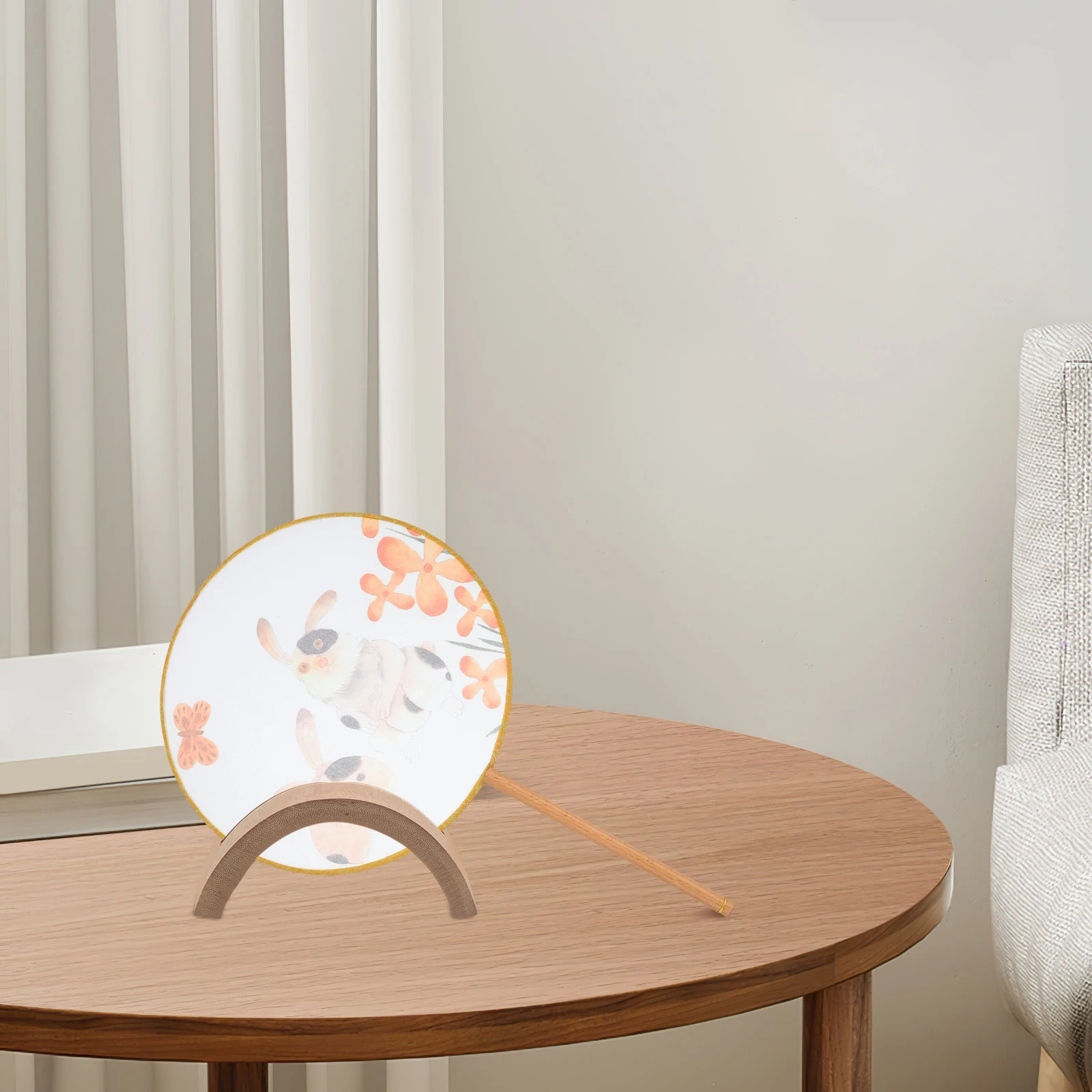 

Fan Rack Fold Showing Stand Dedicated Handmade Holder Japanese Bamboo Desktop Miss