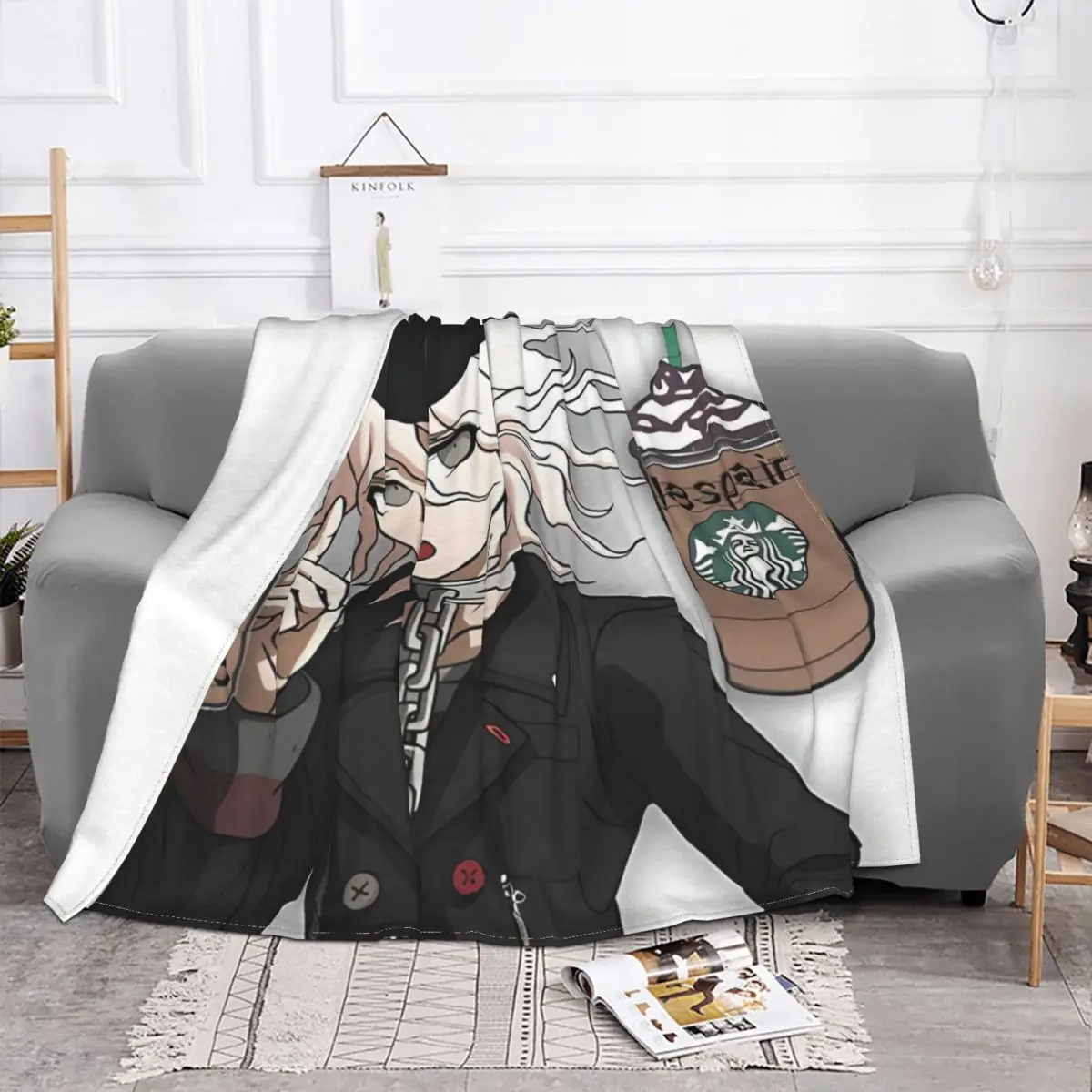 Danganronpa Makoto Game Blanket Flannel Spring Autumn Nagito Hope Or Despair Warm Throws For Winter Bedding