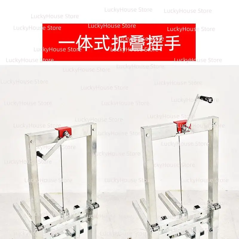 Manual Pallet Stacker Lift Truck Portable Folding Material Handling Jack Hand Operated Goods Lifting Stacking Cart
