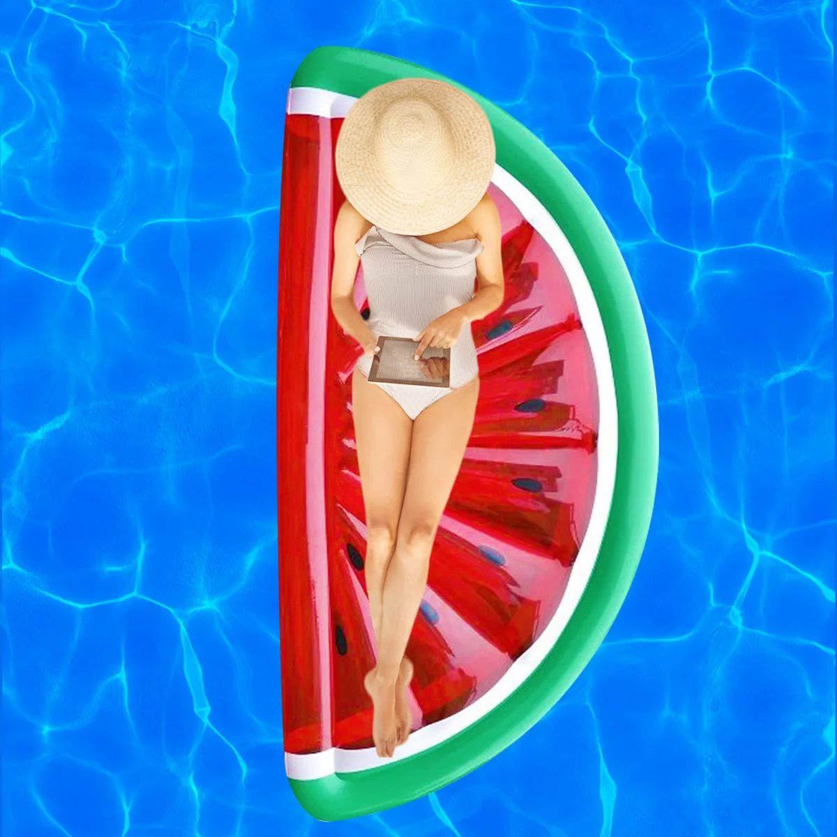 

Amazon Hot Sale Inflatable Watermelon Water Float Bed For Adult Summer Swimming Water Party PVC pool toys