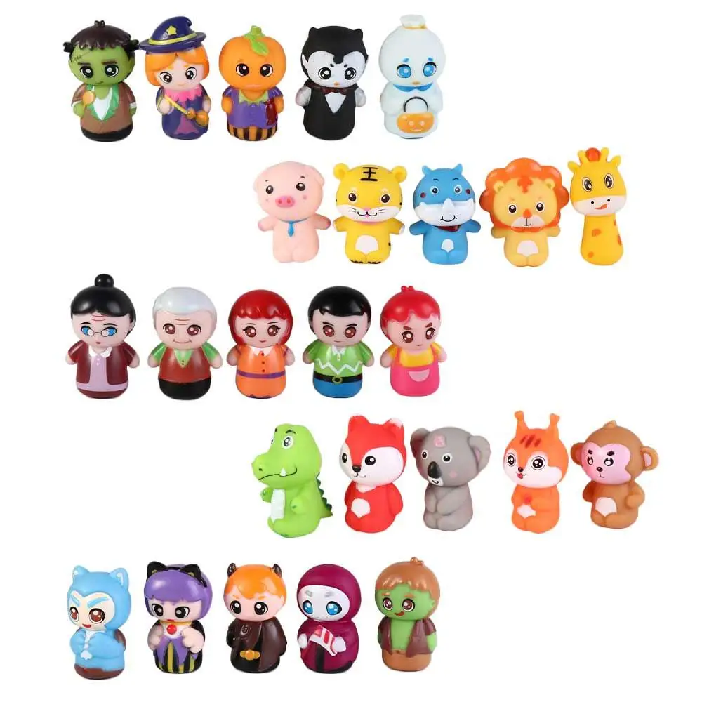 Toys Cartoon Animal Finger Dolls Animal Head Gloves Tiny Hands Toys Dinosaur Hand Puppet Fingers Puppets Animal Head Gloves