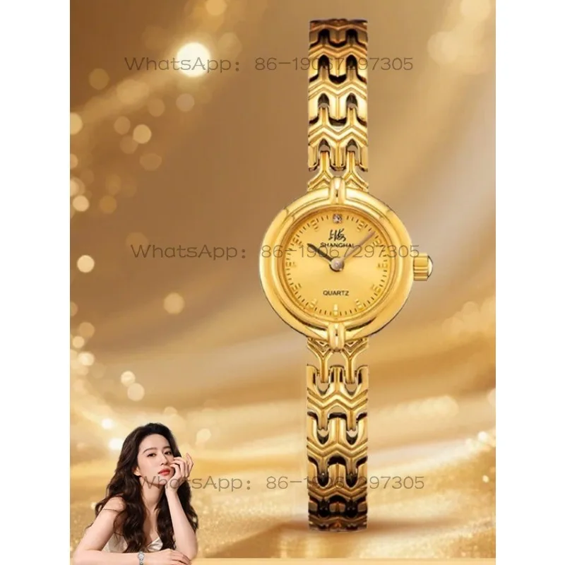 Time Island Watch 1 Store Shanghai Small Dial Retro Small Gold Watch Light Luxury Fashion Ladies Quartz Watch