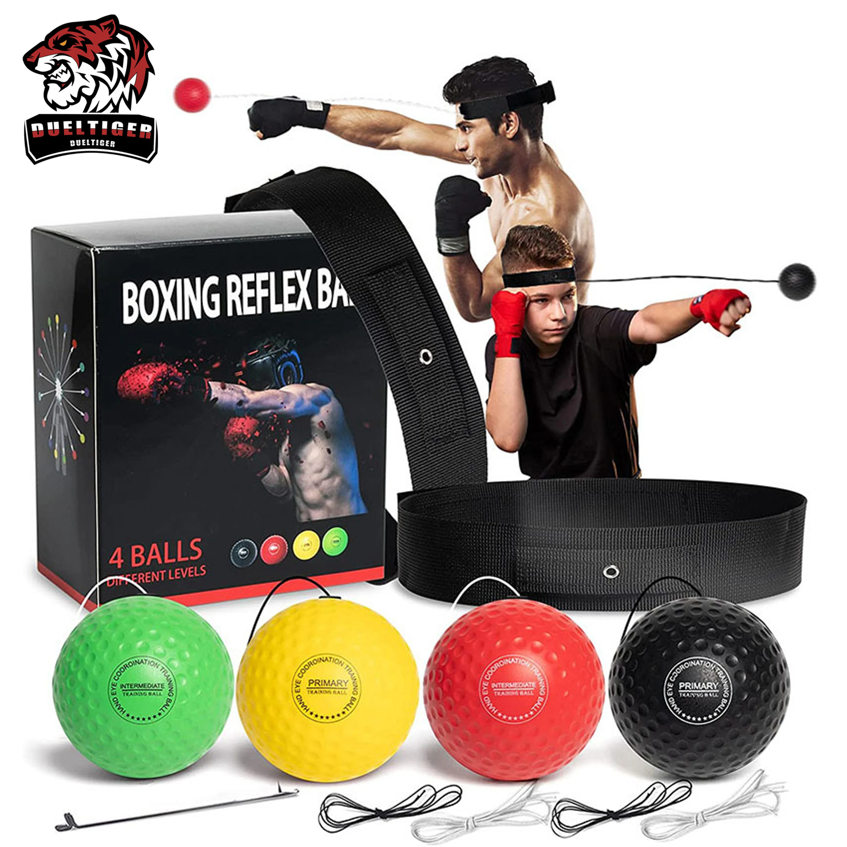 Duel tiger Boxen Reflex Geschwindigkeit Ball Boxen Reflex Mma Sanda Training Hand Auge Reaktion Thai Boxeo Fitness geräte Fitness studio Pu Punch