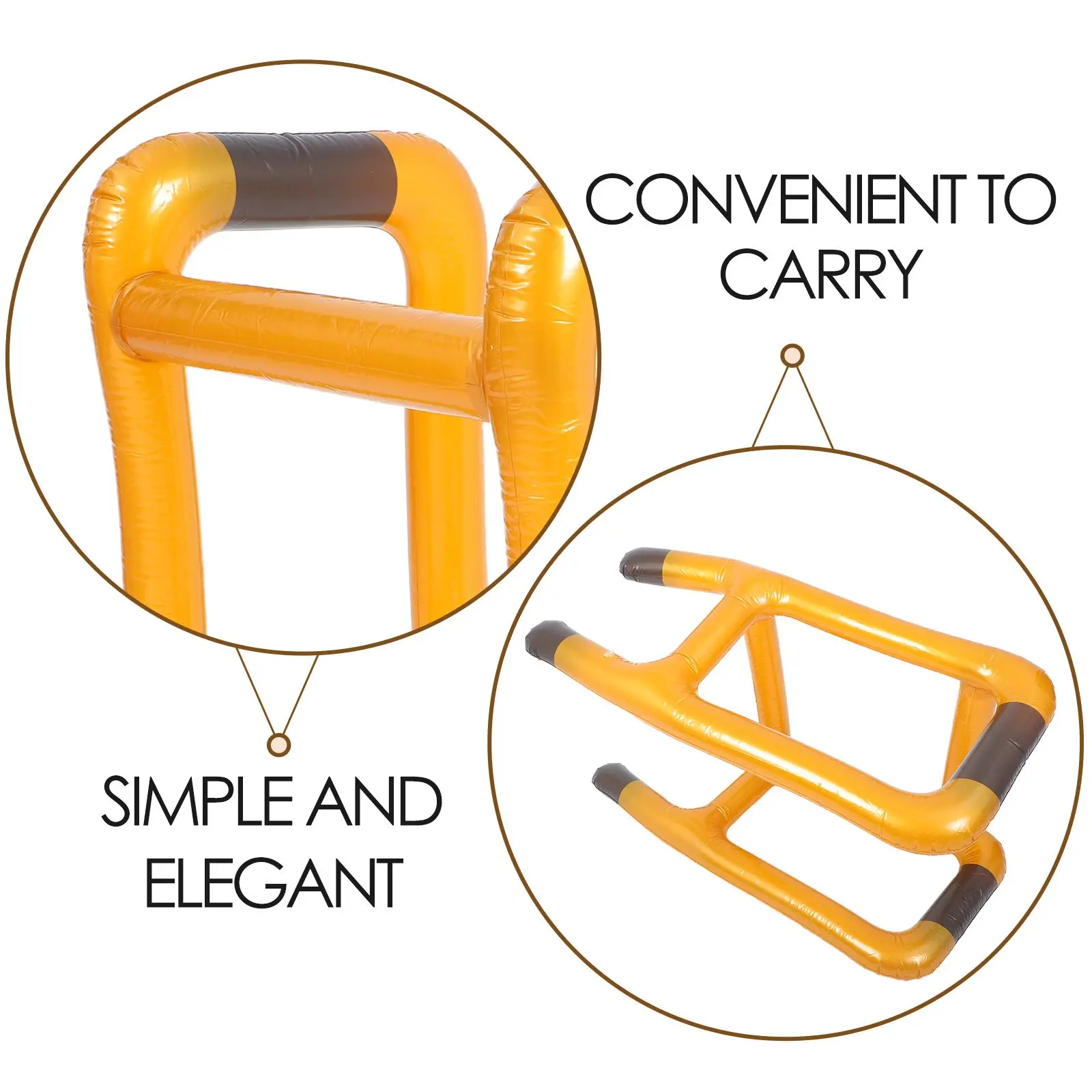 InflatableWalker Kostum Halloween Tiup Tongkat Realistis PVC Mainan Anak Perlengkapan Pesta Aksesori Baru Penyimpanan Dapat Dilipat