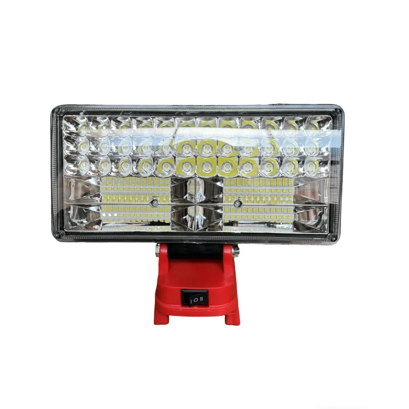Emergency Lamp With Light Mode Folding LED Work Light Camping Fishing Light 8in 2 USB Charger Port For DeWalt Milwaukee Makita