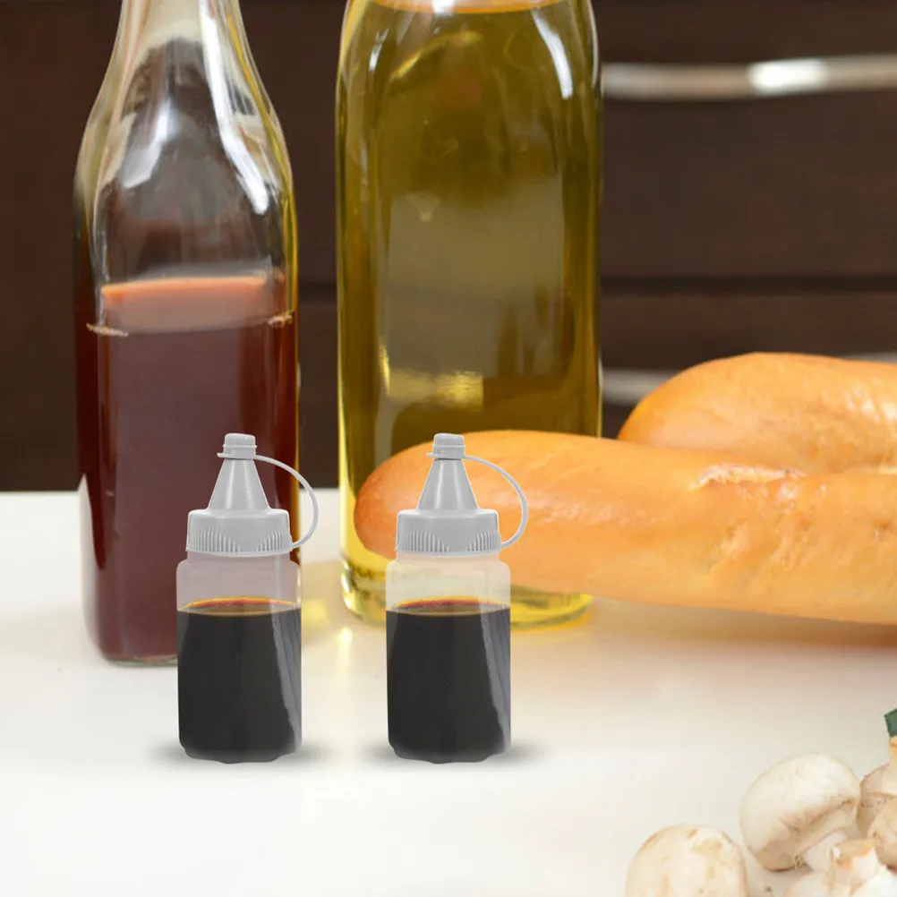 Juego de 8 Botellas Dispensadoras de Cocina de 30 ml, Reutilizables, de PP de Grado Alimenticio, Transparentes, para Aceite, Vinagre, Salsas, Aderezos, Marinadas y Barbacoa