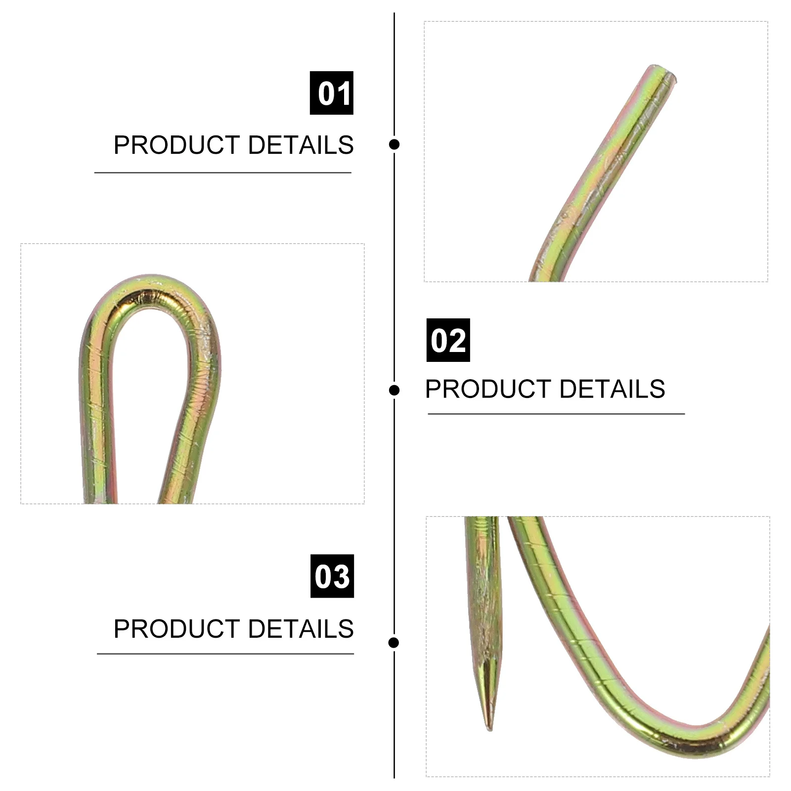 

100Pcs Iron Curtain Hooks S-Shaped Metal Rustproof Hanging Hooks for Bathroom Shower Curtain Towel Holder Iron Hook