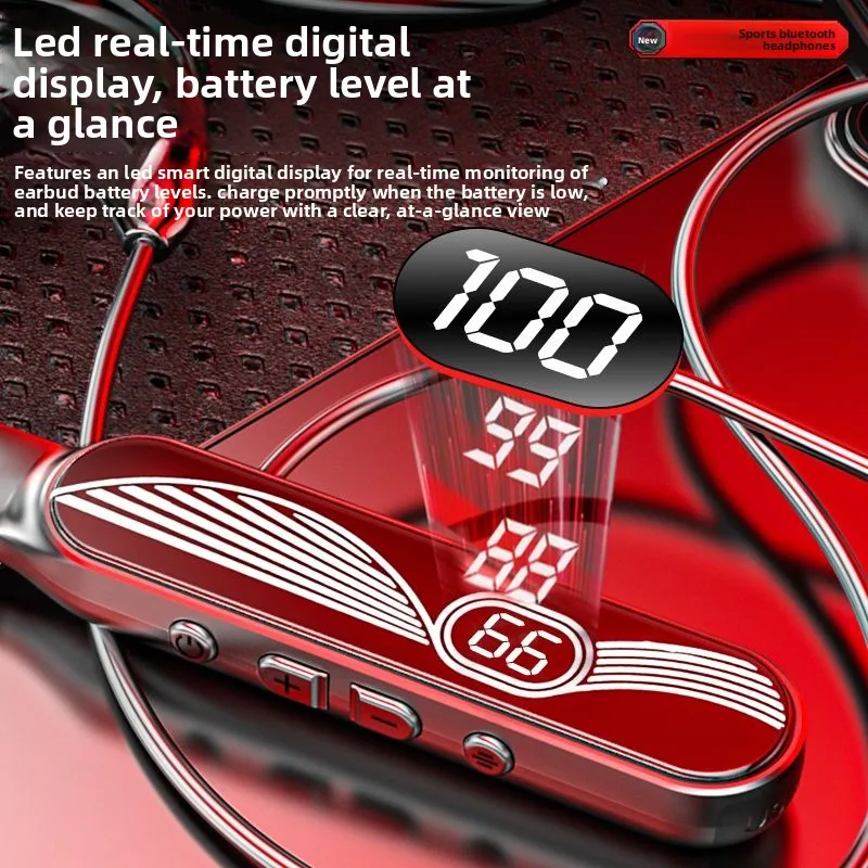 Neck-mounted Bluetooth headset 2025 new model, long battery life, large power, open, ear-mounted running view 5