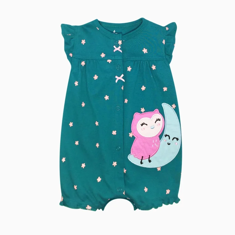 Newborn Baby Boy Girls Clothes Summer Infant Baby Romper Cotton Short-Sleeve Jumpsuit Children Pajamas Toddler Kids Overalls