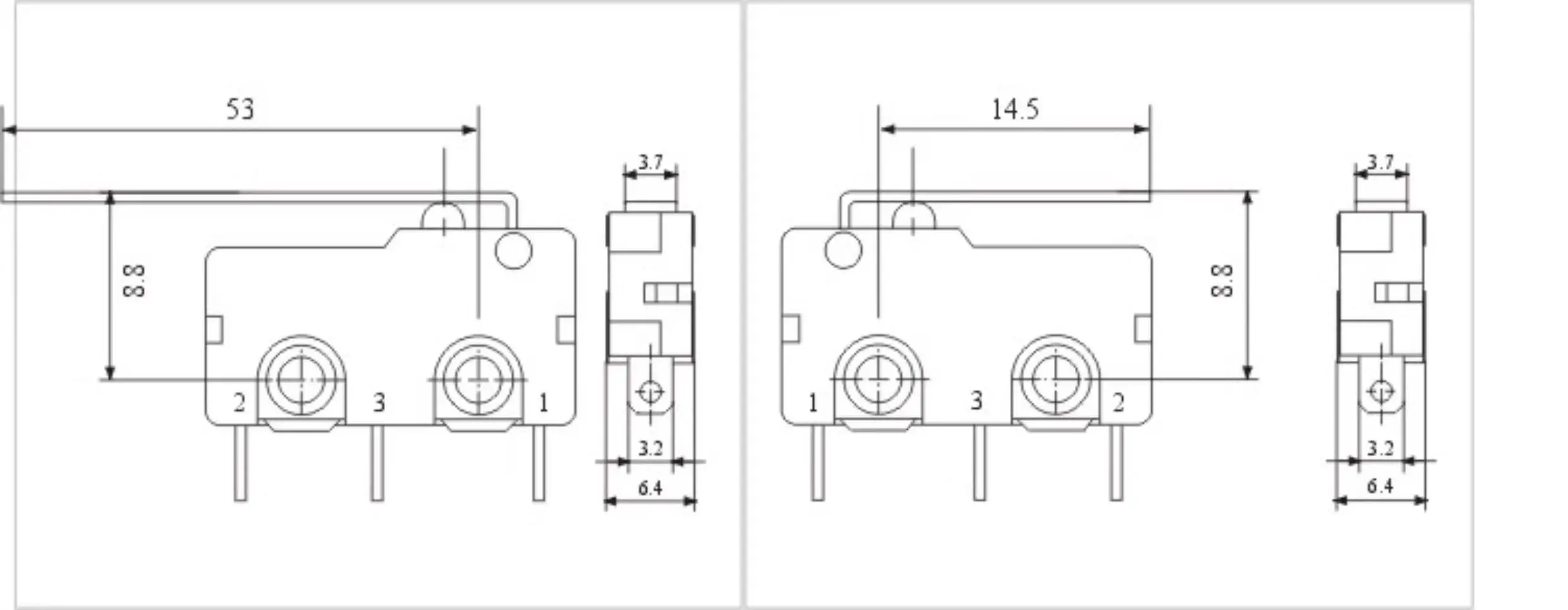 10 Stück Silberkontakt 5A 250V Mikroschalter KW12-A 3-Pin Grifflos KW11 Wegfahrschalter Grüne Abdeckung Schwarzer Kopf – Detail 6