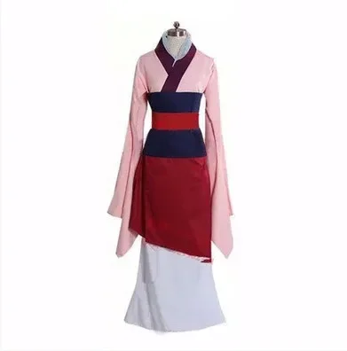 Vestido de película Hua Mulan, vestido azul/rojo, vestido de princesa para niñas/mujeres, disfraz de Cosplay para niños y adultos, disfraz de Halloween hecho a medida