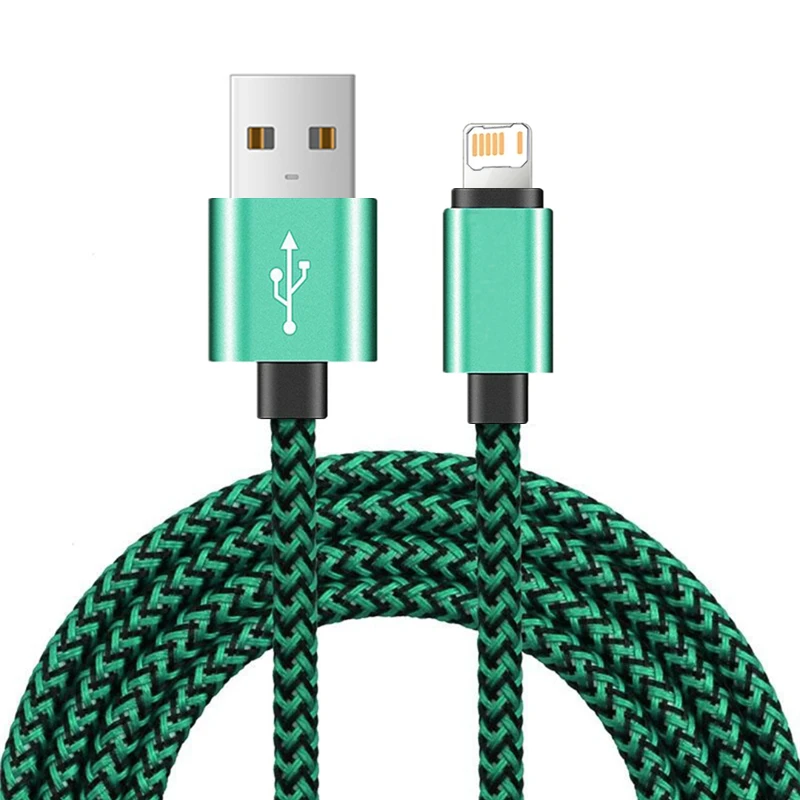 Fast Charging Nylon Braided USB Cable For iPhone 11 12 13 Mini 14 Pro XS Max X XR 6S 7 8 Plus Quick Charge Phone USB Data Cables