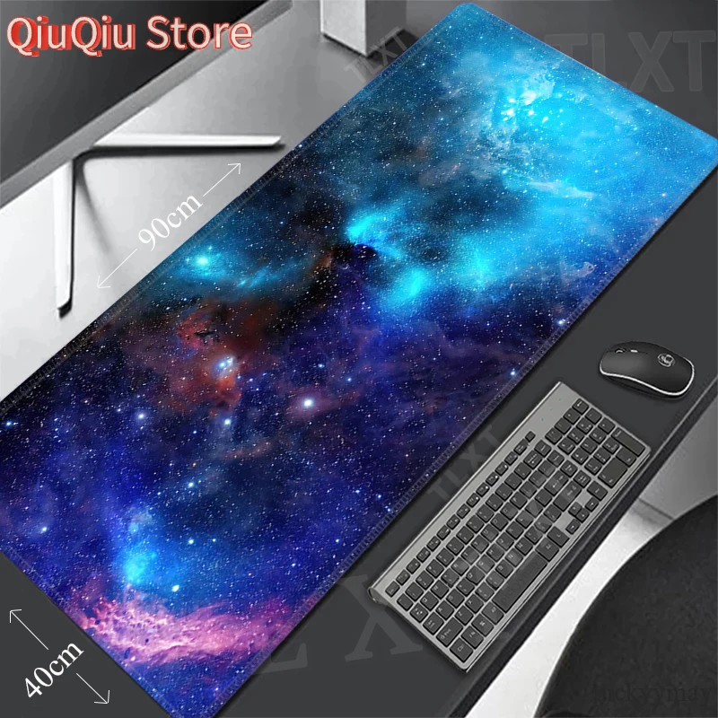 

100x55 см XXL коврики для мыши с замком, большой игровой коврик для мыши, коврики для клавиатуры, космические коврики для мыши, коврик для мыши Galaxy, настольный коврик для подарка