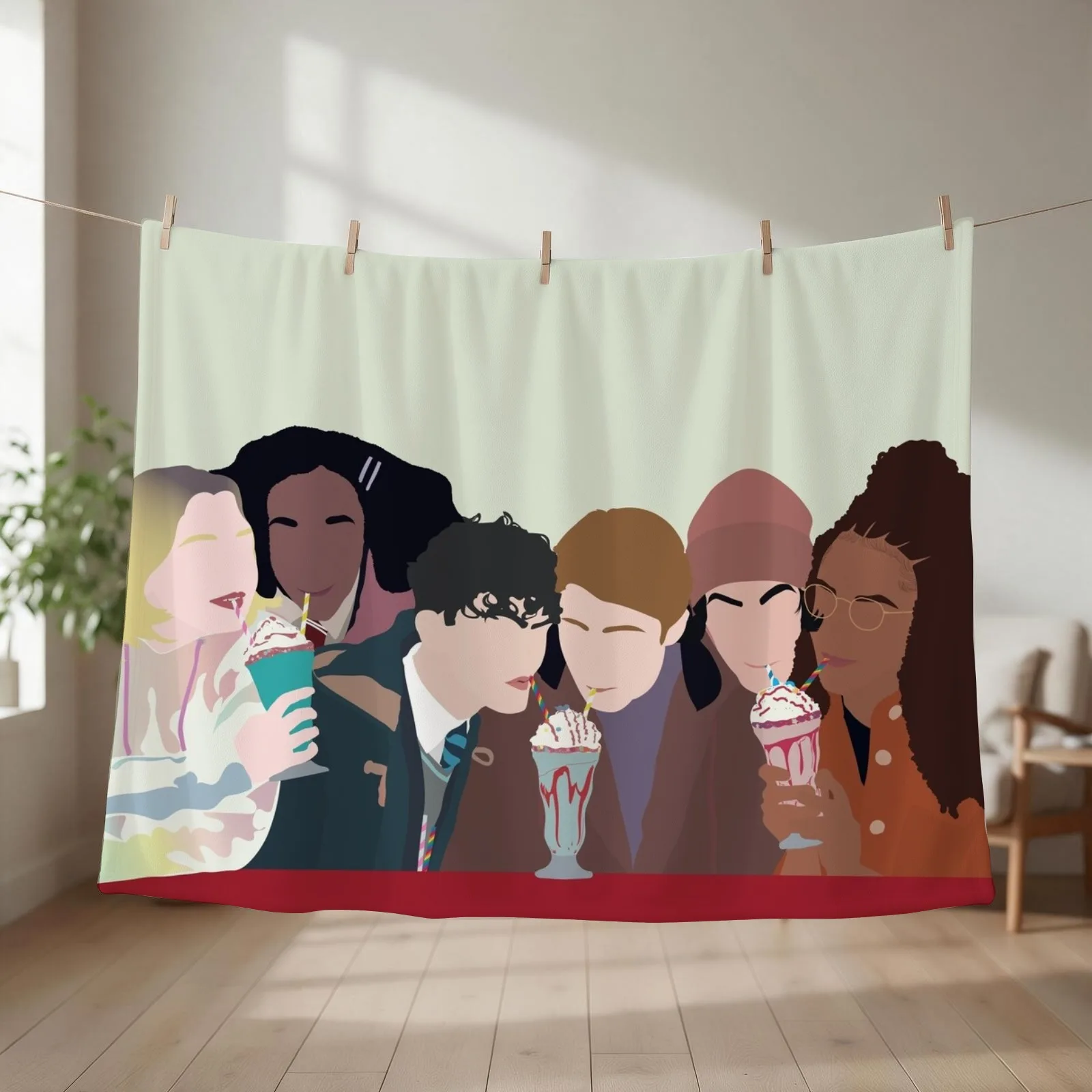 heartstopper gang minimal Throw Blanket