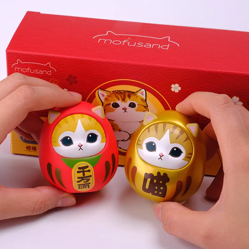 3 Pcs/Set Mofusand 6cm Figure Egg Kawaii Lucky Damo Cat Doll Model Ornament Gift Anime Collect Statue Periphery Mascot Toy Gift