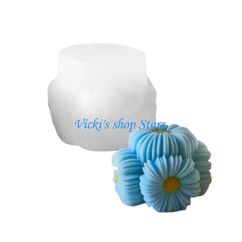 

C1FC Silicone Mold for Artistic Flower Ball Soap Desk Ornament Mould