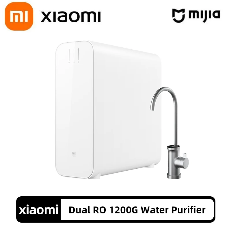 Xiaomi Water Purifier 1200G 3.2L/Min Large Flow Dual RO Reverse Osmosis Filtration Filter With Faucet TDS Display Mijia APP