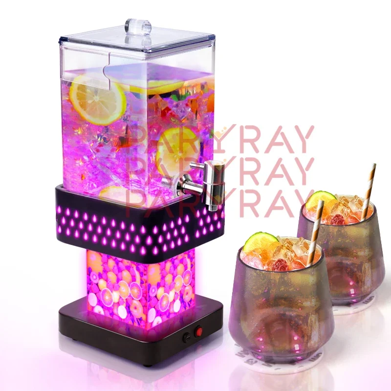 Multicolor Beer Tower - Customizable Pattern, Removable Ice Beverage Bucket, Suitable for Home, Bar, Party, Halloween