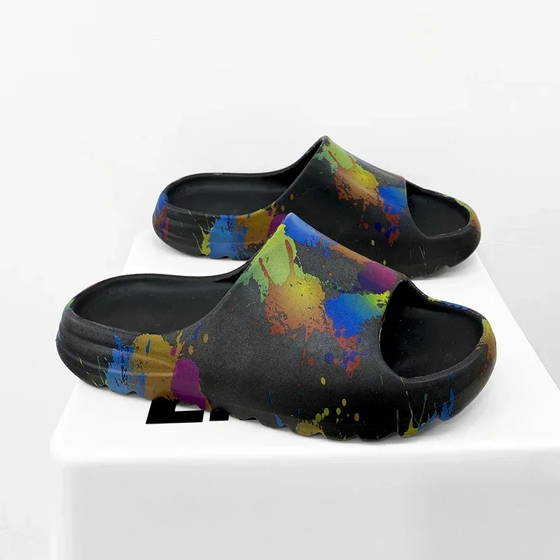 Zapatillas de tinta artística antideslizantes, sandalias de playa transpirables de secado rápido, ligeras, talla grande 36-45