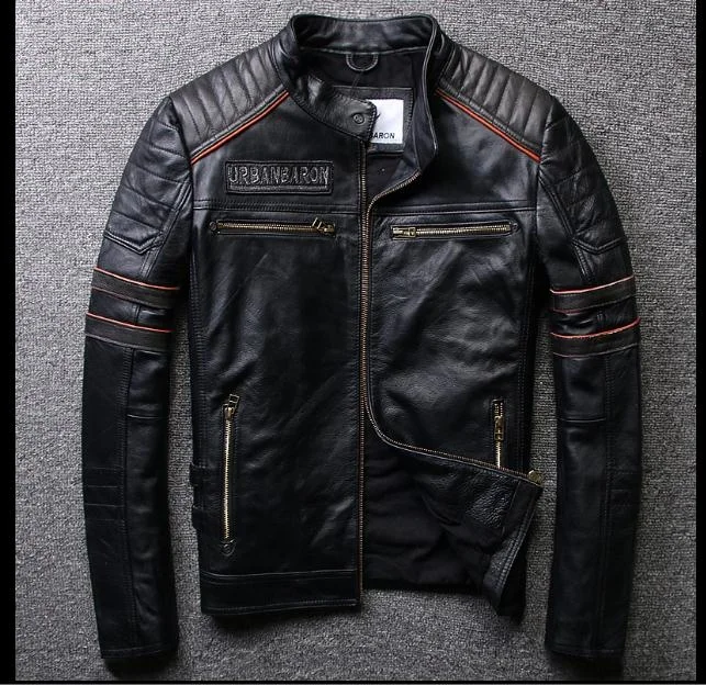 

skull Free shipping.Brand clothing,mens genuine leather Jackets,men's biker jacket.plus size.homme motor coat.sales.gift,fashion