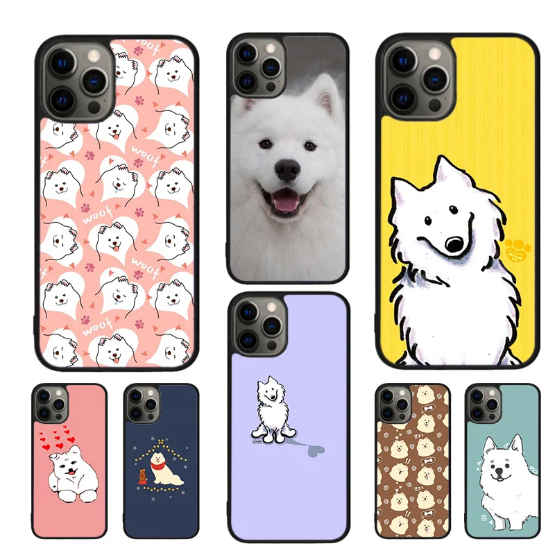 

Чехол для телефона Samoyed Puppy для iPhone 16, 15, 14, 11, 12, 13, мини Pro XR XS MAX Plus, чехол-чехол