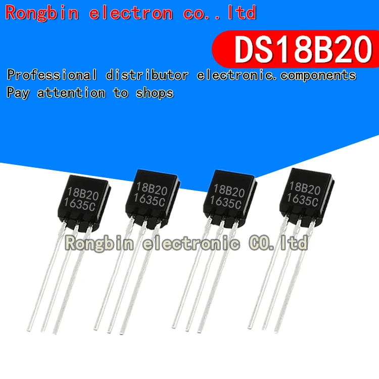 

10PCS DS18B20 chip, programmable digital thermometer/temperature Sensor, temperature acquisition TO-92