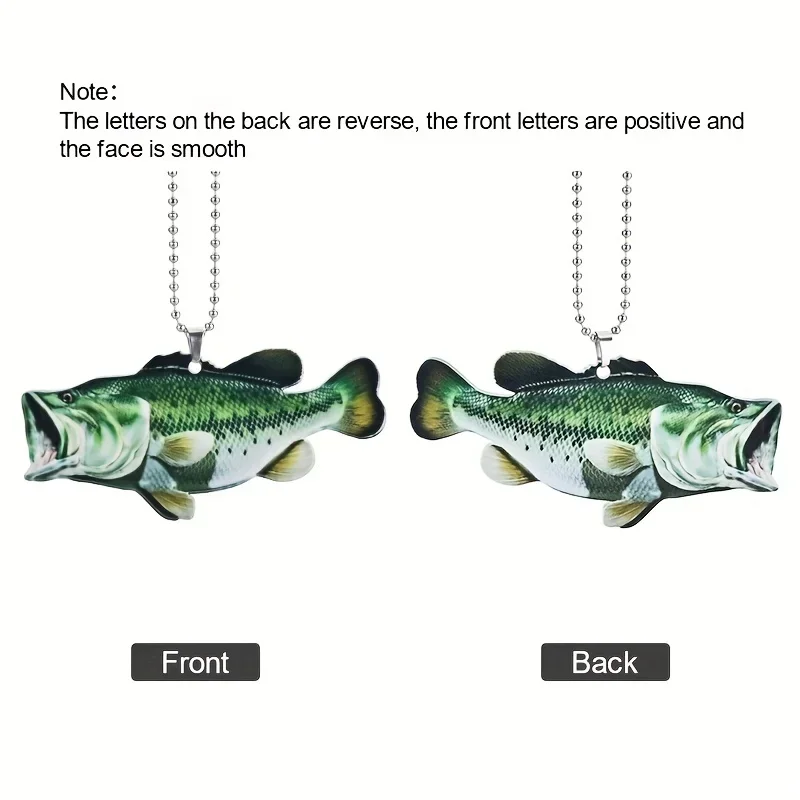 Fish Hook Fish Keychain And Bag Pendant, Car Rearview Mirror Pendant Car Key Chain Pendant, Souvenir Pendant Gift For Men