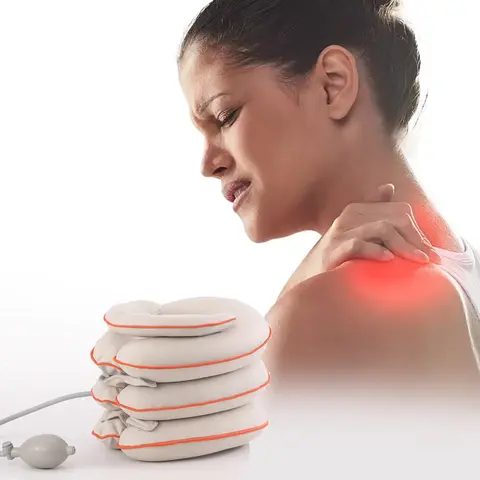 ネックストレッチャーインフレータブル頚椎牽引ブレース頚椎前傾を防止慢性首肩のアライメント痛みを軽減