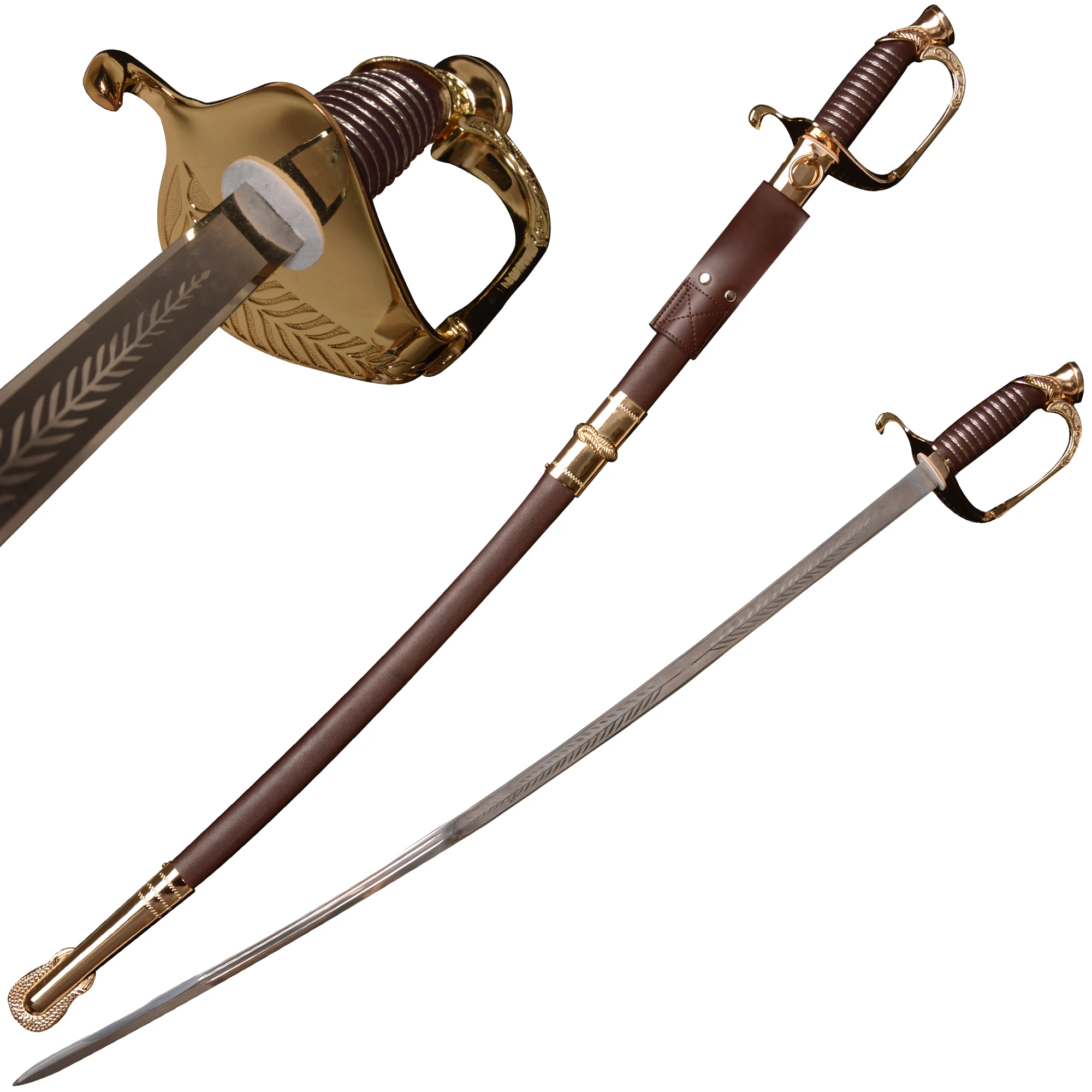 Espada de comando de acero inoxidable de 37,8 pulgadas/espada de instrumento de metal/espada de caballero/estado occidental