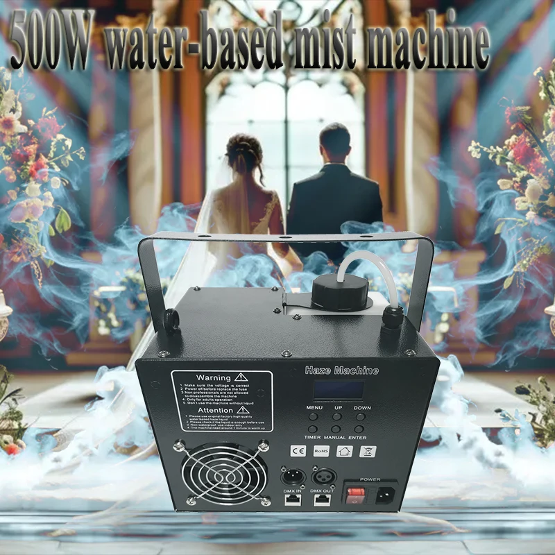 500 W Duman Makinesi Sisleyici Sahne Efektleri Dj Disko Kulübü Bar Gösterisi Noel Partisi Düğün Uzaktan DMX512 Su Bazlı Hazer İtici