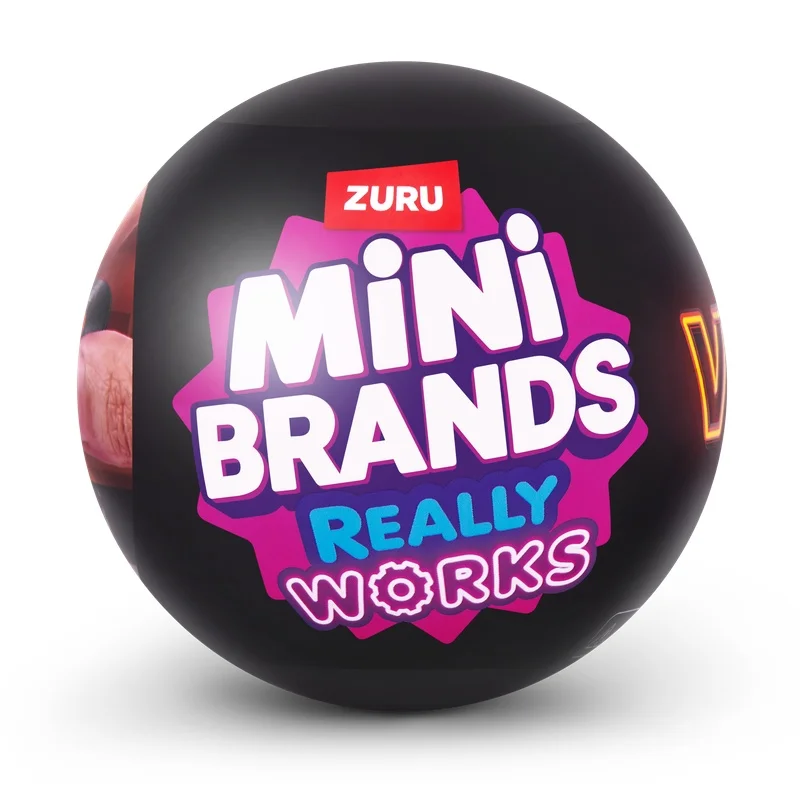 Zuru Mini Brands werkt echt! Mini Vinyl Mystery Ball met 45 verzamelbare platen, mini-albumhoezen en accessoires, een verrassingsdoosje als cadeau.