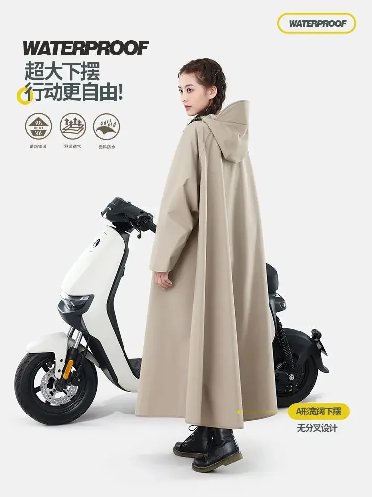 Motorcycle Raincoat Long Full Body Rainstorm Proof Poncho Women Men\'s Thick Cycling Rain Coat Hiking Camping Rainwear Rain Gear