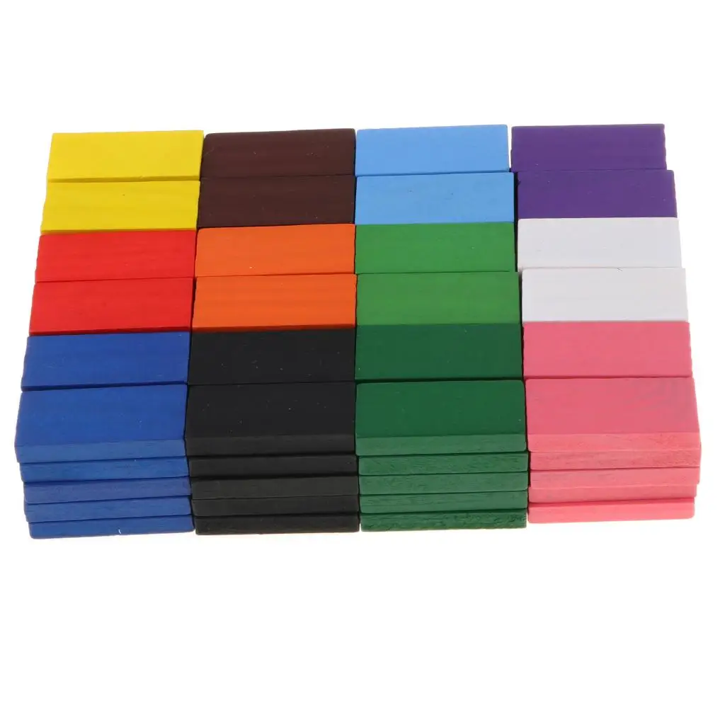 

120 шт. деревянные акробатические игры домино, домино, подарок на вечеринку, 12 цветов