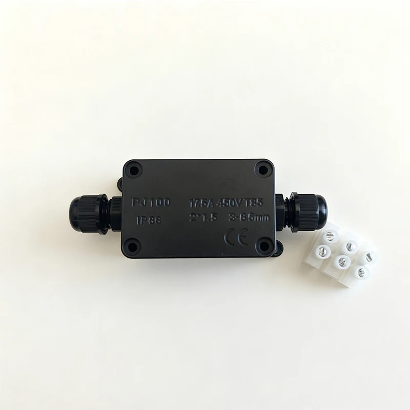 2 Way Outdoor Waterproof IP66 Electrical Cable Wire Connector Junction Box With Terminal 450V Junction Box for Led Light