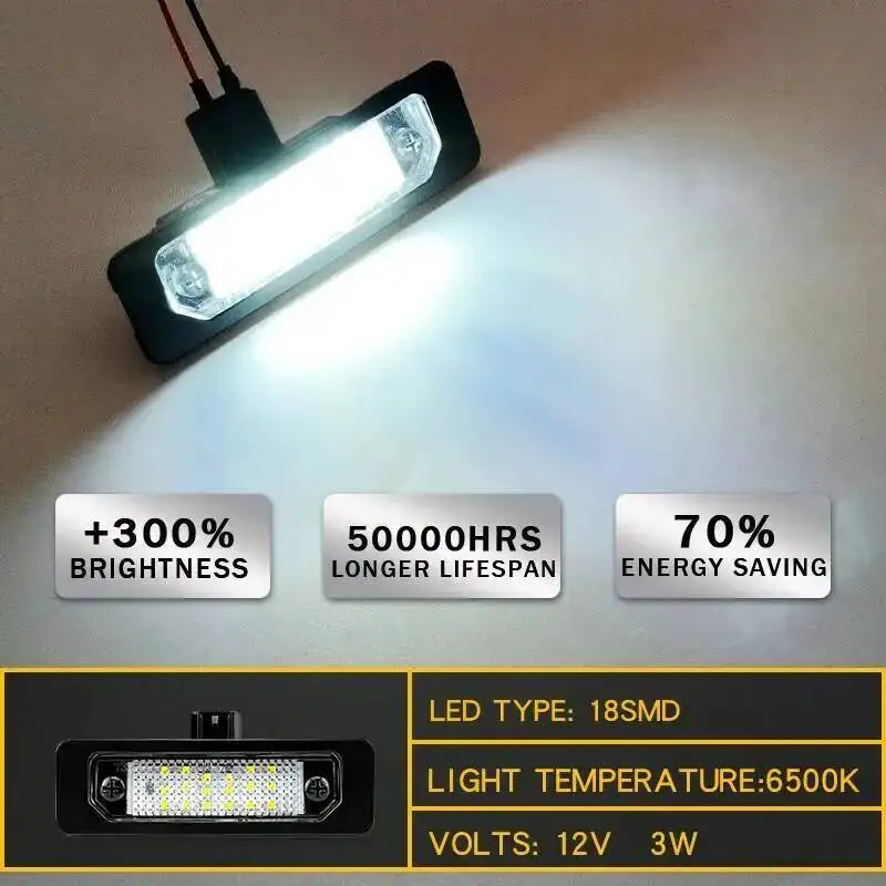 Canbus LED Bulb No Error Car License Number Plate Light For Ford Mustang 2010 2011 2012 2013 2014 Focus Fusion Flex Taurus - view 4