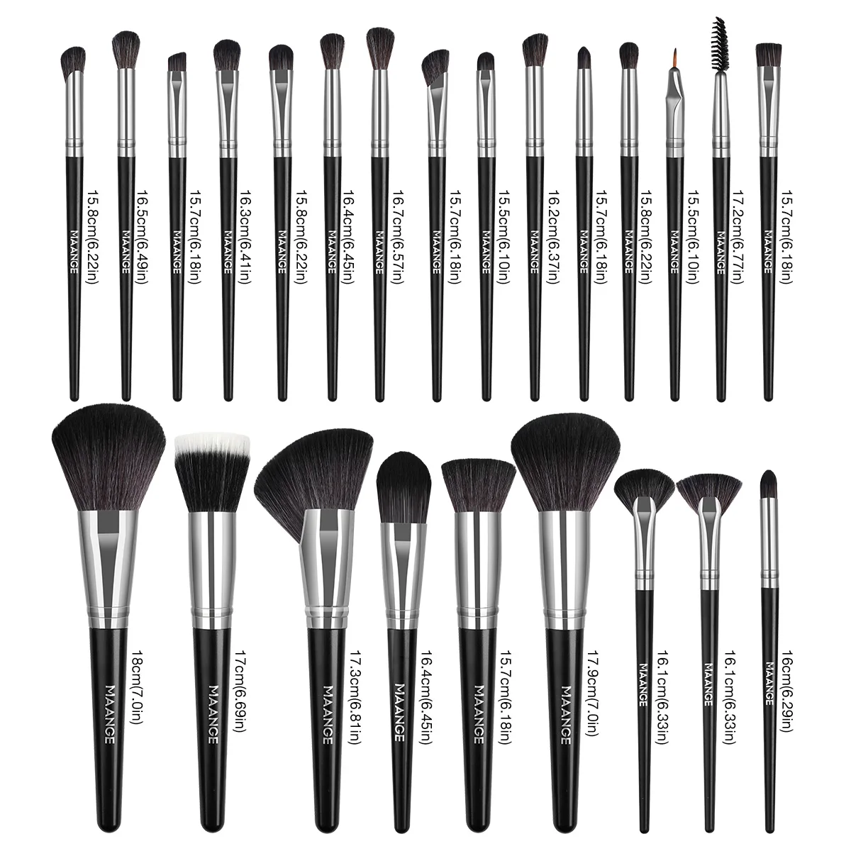 MAANGE 24PCS Professional Makeup Brushes Set Foundation Brush Blending Face Powder Blush Eyeshadow Makeup Brushes Kit with Bag