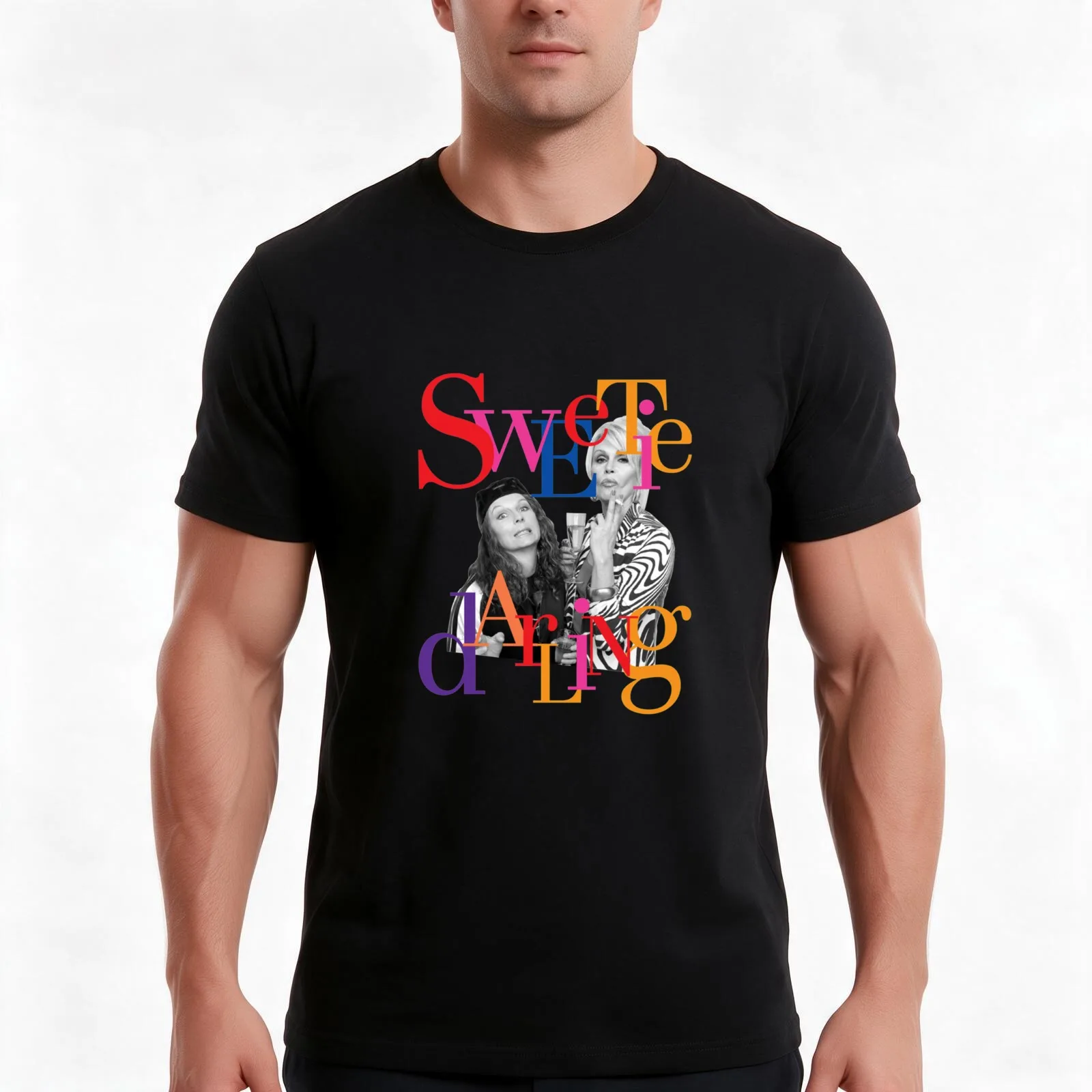 Eddie Patsy are the Best Sweetie Darling T-Shirt, Summer Casual Cotton Tee, Oversized Streetwear Tops, Vintage Graphic Print