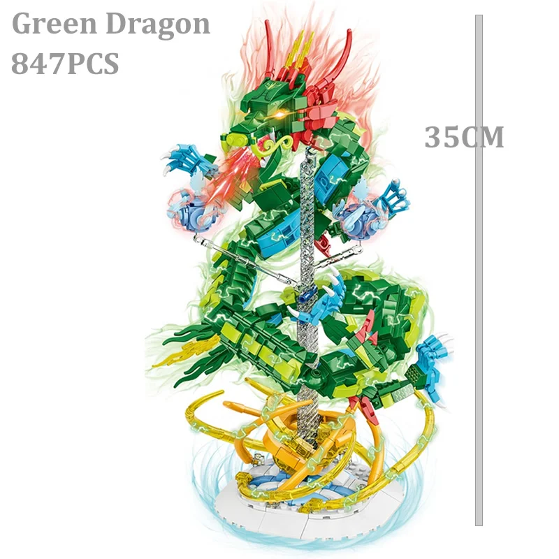 Ice GOD Drogan Building Blocks Educatinal Bricks Anime Movie Model Toys Xmas Gift For Children