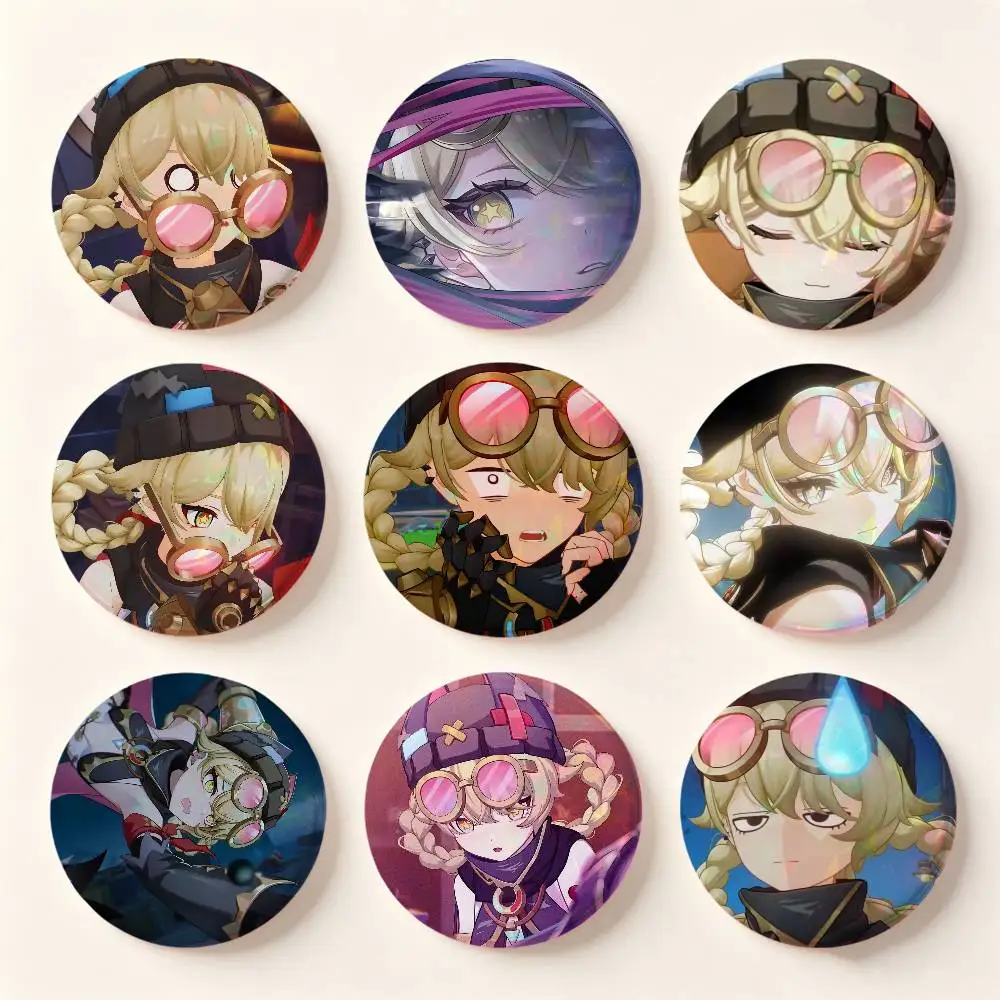 Jahoda Genshin Impact Badges 25 32 44 58 75 Mm Round Cosplay Pin Bag Decor Fans Collect Friends Gifts Brooch Souvenir