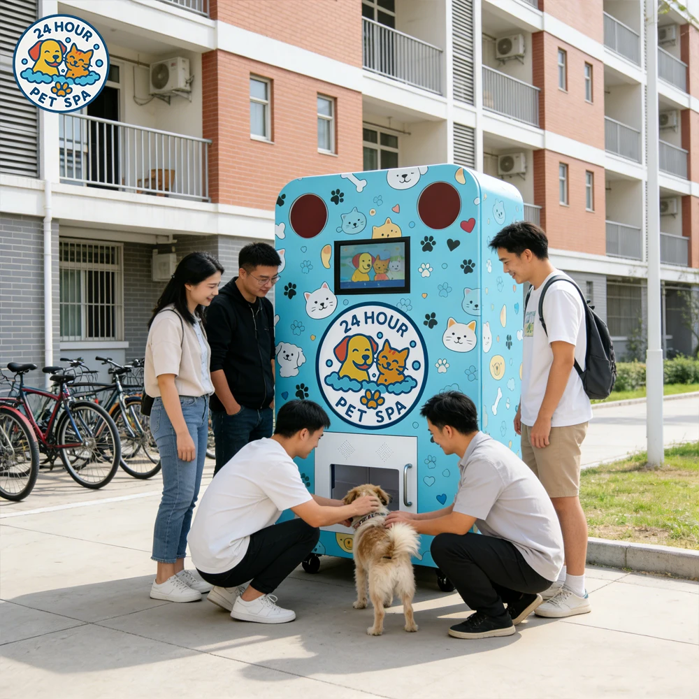 Dog cat Wash Station Self Service With Customized Pet Dog Washing Care Machine Automatic Vending Machine