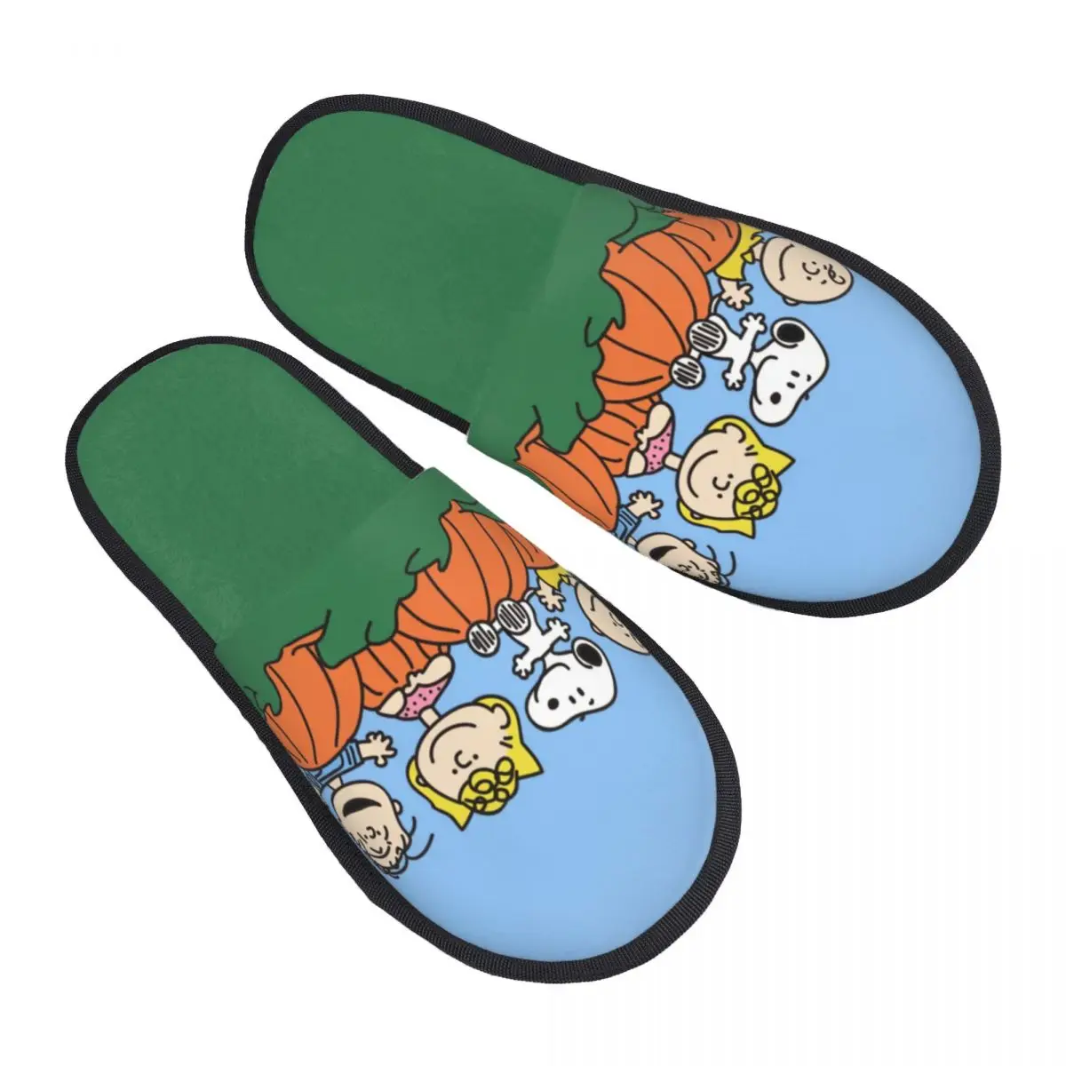 Custom S-Snoopys Woodstock Anime Soft Memory Foam House Slippers Women Cozy Warm Anti-skid Sole Slipper