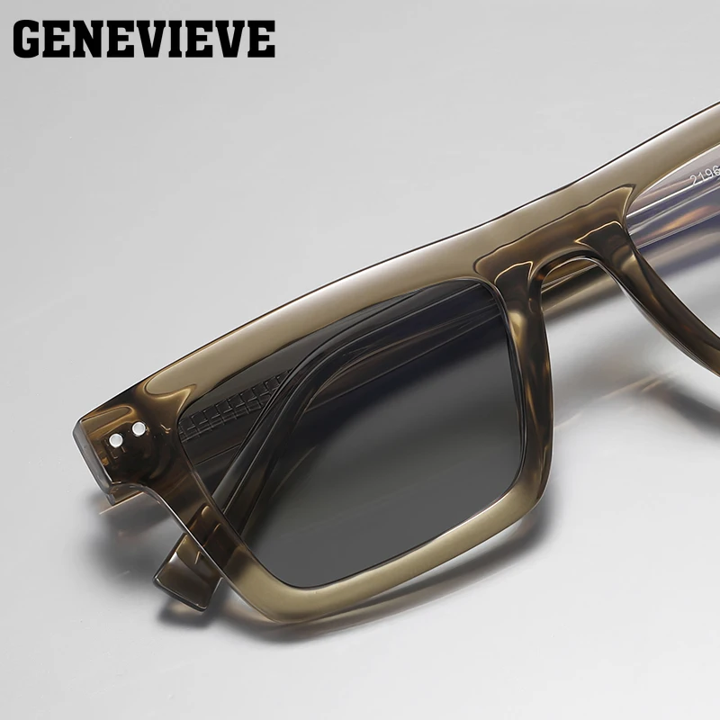GENEVIEVE Minimalist Classic Geometric Square Design Anti-blue Light Customizable Prescription Eyeglasses Photochromic